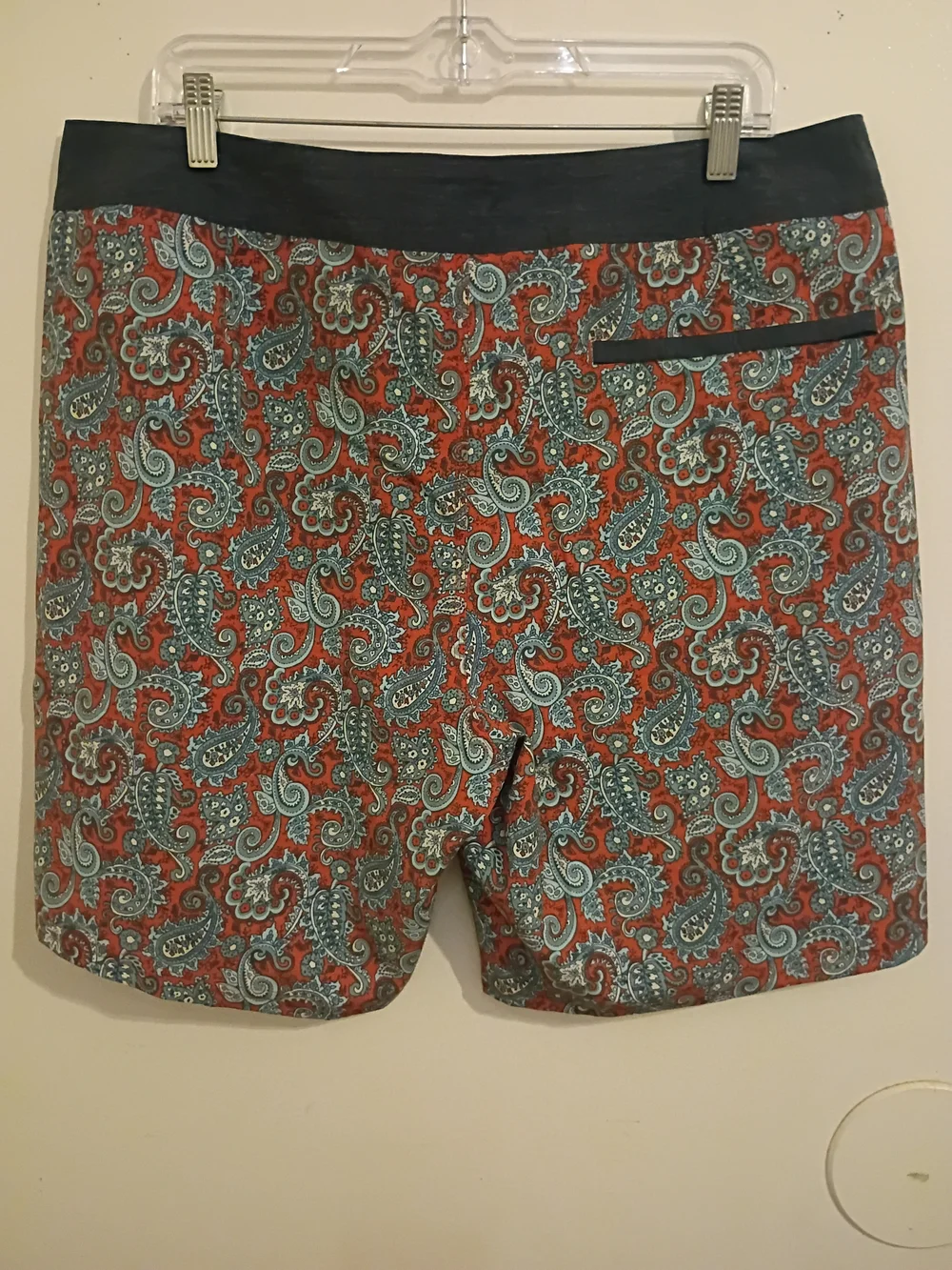 Fair Harbor Red Paisley Men's Swim Trunks Sz‎ 36
